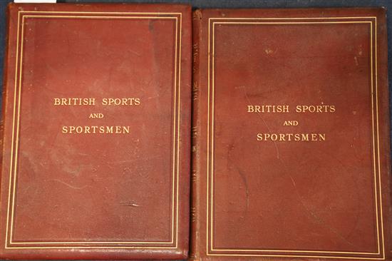 British ... - British Sports and Sportsmen, Sportsmen of the Past, 2 vols, folio, one of 1000, original full morocco,